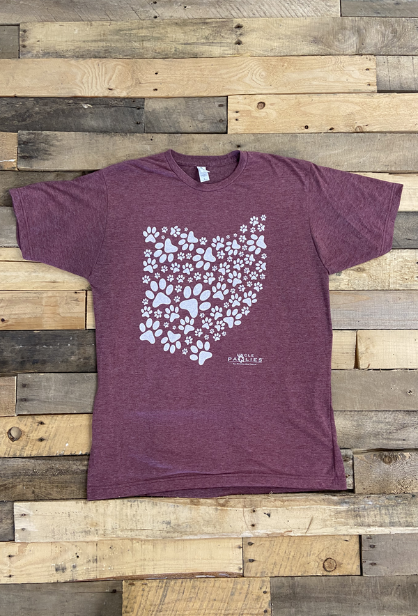 Paws Ohio short sleeve T-shirt - Heather Burgundy